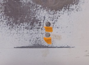 Our first effort at tape dams, they are too small.