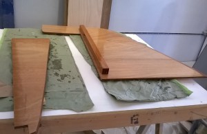 On the right is the upsidedown platform for the autopilot.  The left piece is the front that goes underneath the platform.  Not shown is the little bulkhead that goes down the center of the platform to support it.