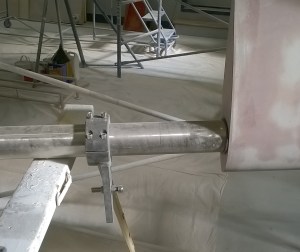 The autopilot quadrant attached to the rudder post.  