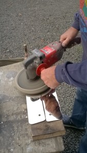 Polishing stainless.