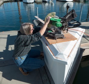 Wheel barrows and dock boxes can be work benches.