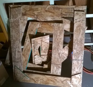 Galley templates stacked up ready to take home.